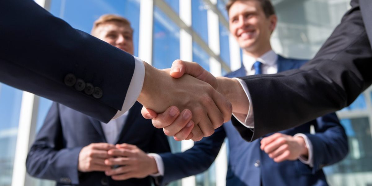 Poignée de main entre les dirigeants de Google et Wiz